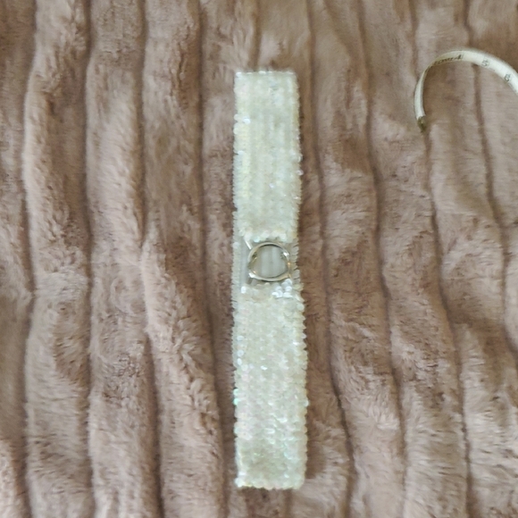 Elegant Cream Sequin Belt - Picture 1 of 4